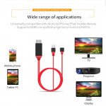 Wholesale USB to HDTV Cable HD Video Adapter to HDMI TV Projector Plug. MHL Screening Mirroring for Smartphones (Red)